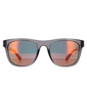 Polaroid Square Mens Grey Red Red Mirror Polarized - One Size