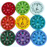 En uppsättning nya MATH FIDGET SPINNERS Matematik Fingertip Gyro Undervisning Upplysning Leksaker Multiply and divide 9pcs 3D printed model