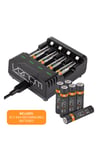 Rechargeable Battery Charging Dock plus 10 x AAA 500mAh Batteries