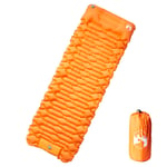 vidaXL Självuppblåsande campingmadrass med integrerad kudde orange 4007104