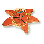 Dida – Horloge Murale en Bois Enfant – étoile de mer – Horloge en Bois pour Chambre d'enfant
