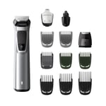 Philips MULTIGROOM Series 7000 MG7710/13 Rechargeable Black,Silver hair trimmers/clipper (Black, Silver, Rectangle, Beard, Ear, Eyebrow, Moustache, Nose, 120 min, Integrated, AC/Battery)