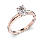 Festive Selena enstens diamantring oval roseguld 0,70 ct 14-683-070-PK-LABGVS1