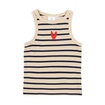 The New GOTS Nil Kort Topp Mood Indigo Striped | Marinblå | 5-6 years