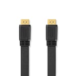 Nedis High Speed ​​HDMI ™ Kaapeli Ethernet | HDMI™ liitin | HDMI™ liitin | 4K@30Hz | 10.2 Gbps | 10.0 m | Litteä | PVC | Musta | Label