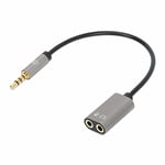 Manhattan Headset Adapter Cable with Aux Y Audio Splitter 20 cm