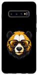 Coque pour Galaxy S10+ Tête de panda cool | Portrait hipster amusant
