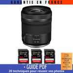 Canon RF 15-30mm F4.5-6.3 IS STM + 3 SanDisk 64GB Extreme PRO UHS-II SDXC 300 MB/s + Guide PDF '20 TECHNIQUES POUR RÉUSSIR VOS PHOTOS