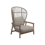 Gloster - Fern High Back Lounge Chair, White/Dune, Kat.D Wave Buff