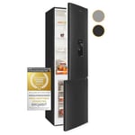 Exquisit Réfrigérateur-congélateur KGC265-70-WS-040E inoxlook-az | Volume 260 L | Réfrigérateur autonome avec distributeur d'eau | Alarme | 4 étoiles congélation