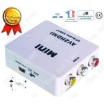 TD® Converter hdmi till rca video audio av-adapter för wii kvinnlig usb-laddning mini-tv datorkonsolspel AV2HD