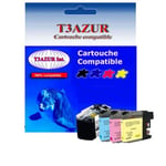 T3AZUR - 2+2 Cartouches compatibles Brother MFC-J5320DW, MFC-J5620DW, MFC J5320DW, MFC J5620DW