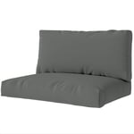 Pallkuddar set om 2, avtagbara sittdynor, pallkuddar med ryggstöd, utomhuskuddar, pallstöd för europallar, pallsoffa, pallmöbel,
