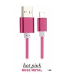 Cable Sync & Charge Pour Iphone Pink Samsung 6341549018236 Adaptateur Telephone Ipod Ipad Chargeur Lighting Usb 1,2 Metres Comasound Kartel Csk Online