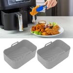 (Grey) Deep Fryer Silicone Pot Easy To Clean Handle Design Fryer Silicone
