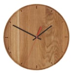 TFA Dostmann Analogue Wall Clock Oak 60.3070.01 35 cm Solid Wood Indoor Modern Brown, Plastic, (L) 350 x (B) 40 x (H) 350 mm