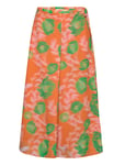 Printed Light Crepe Orange Ganni