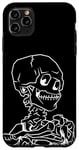 Coque pour iPhone 11 Pro Max Van Gogh Line Art, Tête de squelette