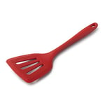 Zeal J157R Silicone Non-Stick Slotted Fish Slice/Cooking Turner (30cm) -Red