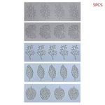 5 st/set Korallblad Spetsmatta Tårtform Sockerhantverk Silikonmatta Fondantform[HK]