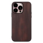 PU Leather Coated Case for iPhone 14 Pro Max- Coffee deksel