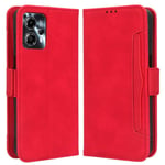 Motorola Moto G13 4G / G23 - Läderfodral Plånboksfodral Avtagbar kortfack Röd