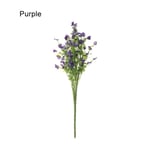 42 Heads Artificial Flowers Fake False Plants Plastic Grass Purple