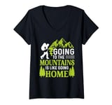 Womens Going To The Mountains Is Like Going Home V-Neck T-Shirt