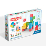 GEOMAG - MAGICUBE 24 Cubes - Blocs de Construction Magnétiques à Empiler pour Bébé dès 1 An - 4 Couleurs - Jouet Educatif Montessori pour Enfants à Assembler- Construction 3D - Fabrication Suisse