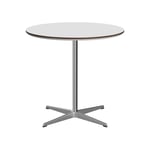 Fritz Hansen - A622 Cirkulär, Ø75 cm, Laminat Vit, 4-grenad stjärnfot - Matbord - Arne Jacobsen,Piet Hein - Vit - Laminat/Metall