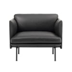 Muuto - Outline Chair, Silk Leather Black