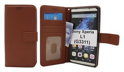 New Standcase Wallet Sony Xperia L1 (G3311) (Brun)