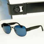 Gianni Versace 1996 Vintage Mens Black Blue Metal Sunglasses MOD S47 COL 028