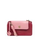 Conkca London Womens 'Little Wonder' Orchid & Blush Leather Cross Body Clutch Bag - Pink - One Size