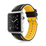 Apple Watch Series 3 Series 2 Series 1 38mm silikon armbandsrem träningsklocka - Svart och gul