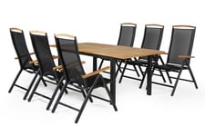 Lyon / Andy matgrupp - svart/teak                                     