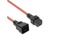 Act Ak5202 Strömkabel Svart - Röd 1 M Iec C20 Iec C19 (Ak5202)
