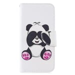 Draamvol Samsung A12 Case for Samsung Galaxy A12 Phone Case Shockproof PU Leather Wallet Flip Magnetic Closure Kickstand Card Slots Cover,Cute Panda