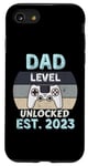 Coque pour iPhone SE (2020) / 7 / 8 Dad Level Unlocked Est 2023 Dad Video Gamer Père Daddy