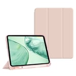 Étui de Protection pour iPad Pro 11" 2022 (4è/3ème/2ème génération) avec Porte-Stylo, étui de Protection résistant aux Chocs avec dragonne et Support, Or Rose