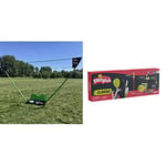 Sure Shot Quick Fit Outdoor Badminton Set, Green/Black & Swingball Classic Original | Red and Yellow | Traditional Pole in the Ground Set | Real Tennis Ball and 2 Championship Bats