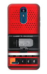 Red Cassette Recorder Graphic Case Cover For LG K8 (2018), LG Aristo 2, LG Tribute Dynasty, LG Zone 4, LG Fortune 2, LG K8+, LG K9