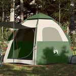 vidaXL Campingtält 4 personer grön snabbrest 4005332