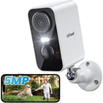 ieGeek 2,5K 5MP Caméra Surveillance WiFi Exterieure sans Fil Batterie Vision Nocturne Couleur AI & PIR Détection Mouvement
