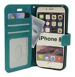 Crazy Horse Wallet iPhone 8 (Turkos)