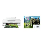 Epson Expression Photo XP-55 Wi-Fi Printer, White, Amazon Dash Replenishment Ready with Additional Ink Multipack