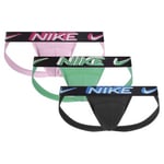 Nike Kalsonger 3P Dri-Fit Essential Micro Jockstrap Rosa polyester Small Herr