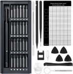 MONDODIGITALE-38 En 1 Tournevis De Précision Set, Tournevis Magnétique, Kit Tournevis Multifonction Gris, Pour La Réparation De Switch, Lunettes, Montre, Smartphone, Ordinateur Portable, Iphone, Ps5,