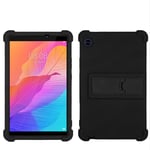 SsHhUu Huawei MediaPad M5 8 8.4 Inch Case, Light Weight Kid Friendly Soft Silicone Protective Cover with Kickstand for Huawei MediaPad M5 8 8.4 Inch SHT-AL09/SHT-W09, Black