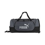 PUMA Unisex-Adult Evercat 28" Wanderer Rolling Duffel Bag, Grey/Black, One Size
